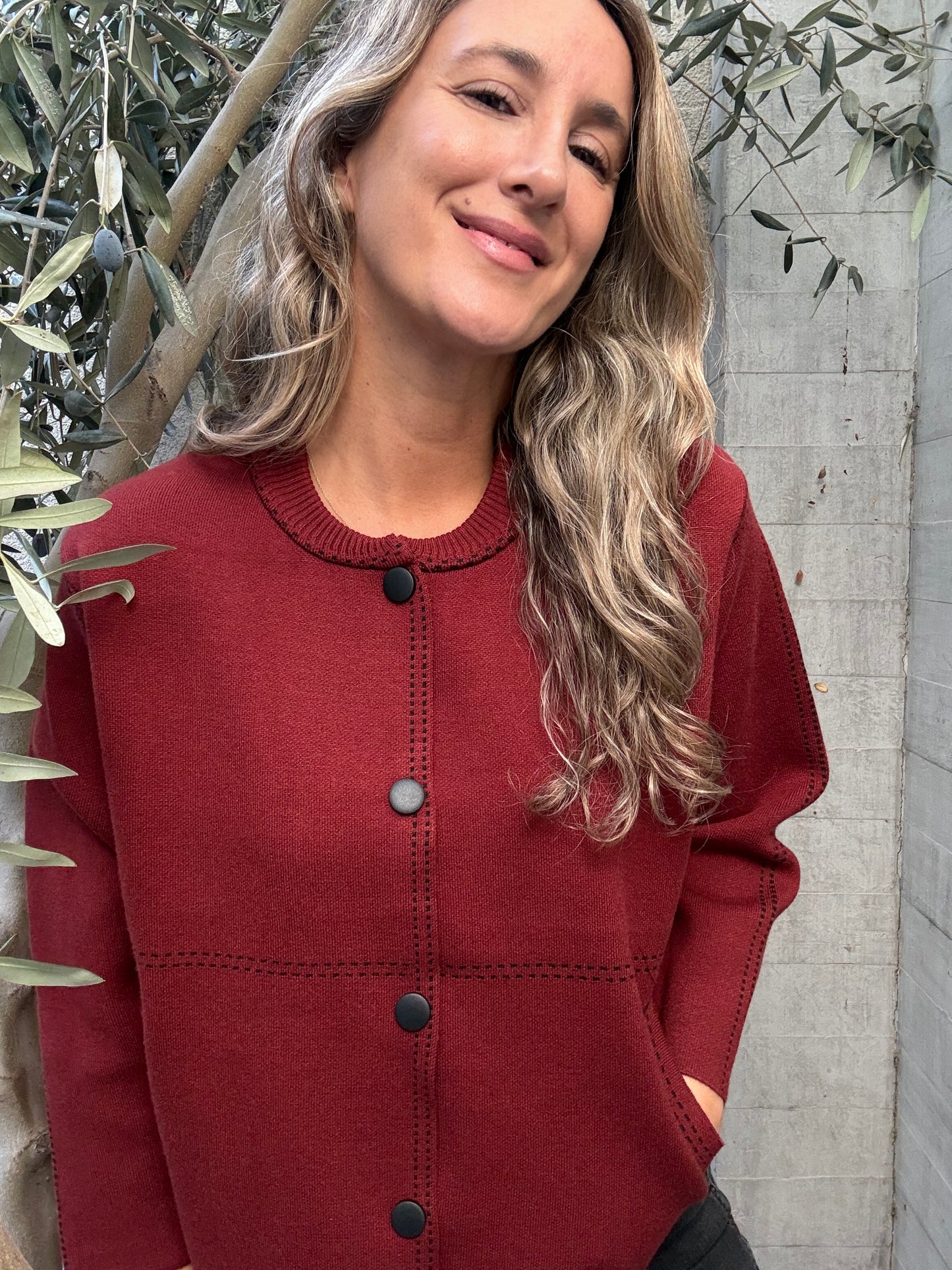 Chaqueta burgos burdeo