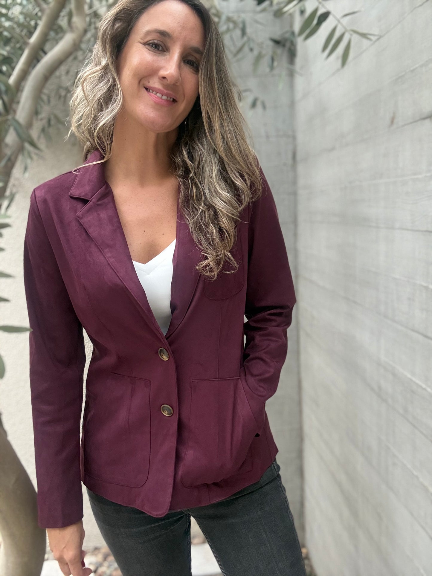 Blazer Galicia borgoña