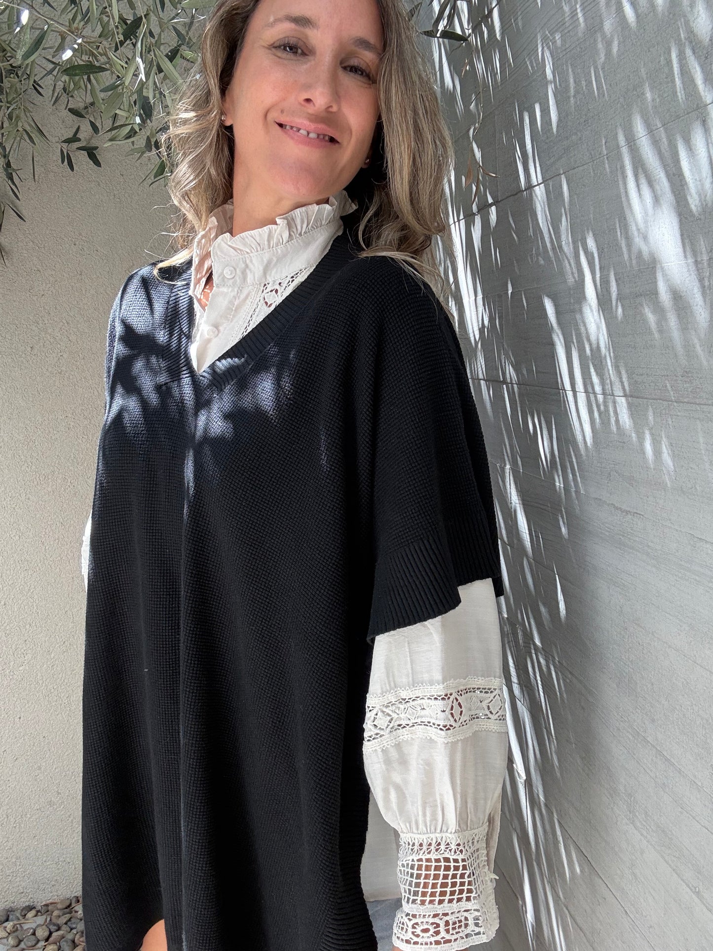 Poncho Andalucía negro