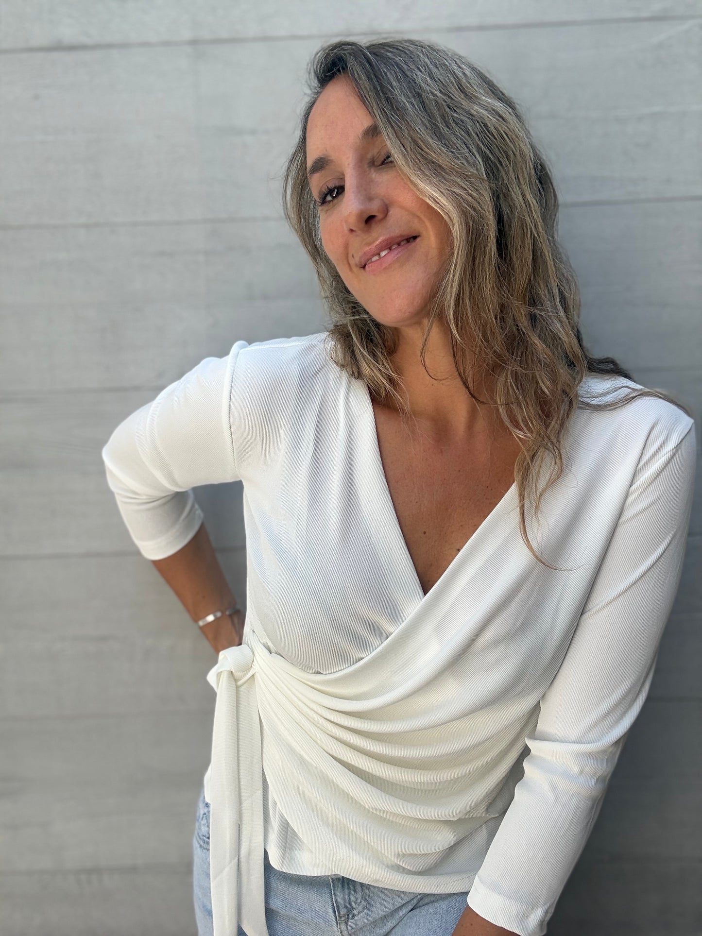 Polera Badajoz blanca