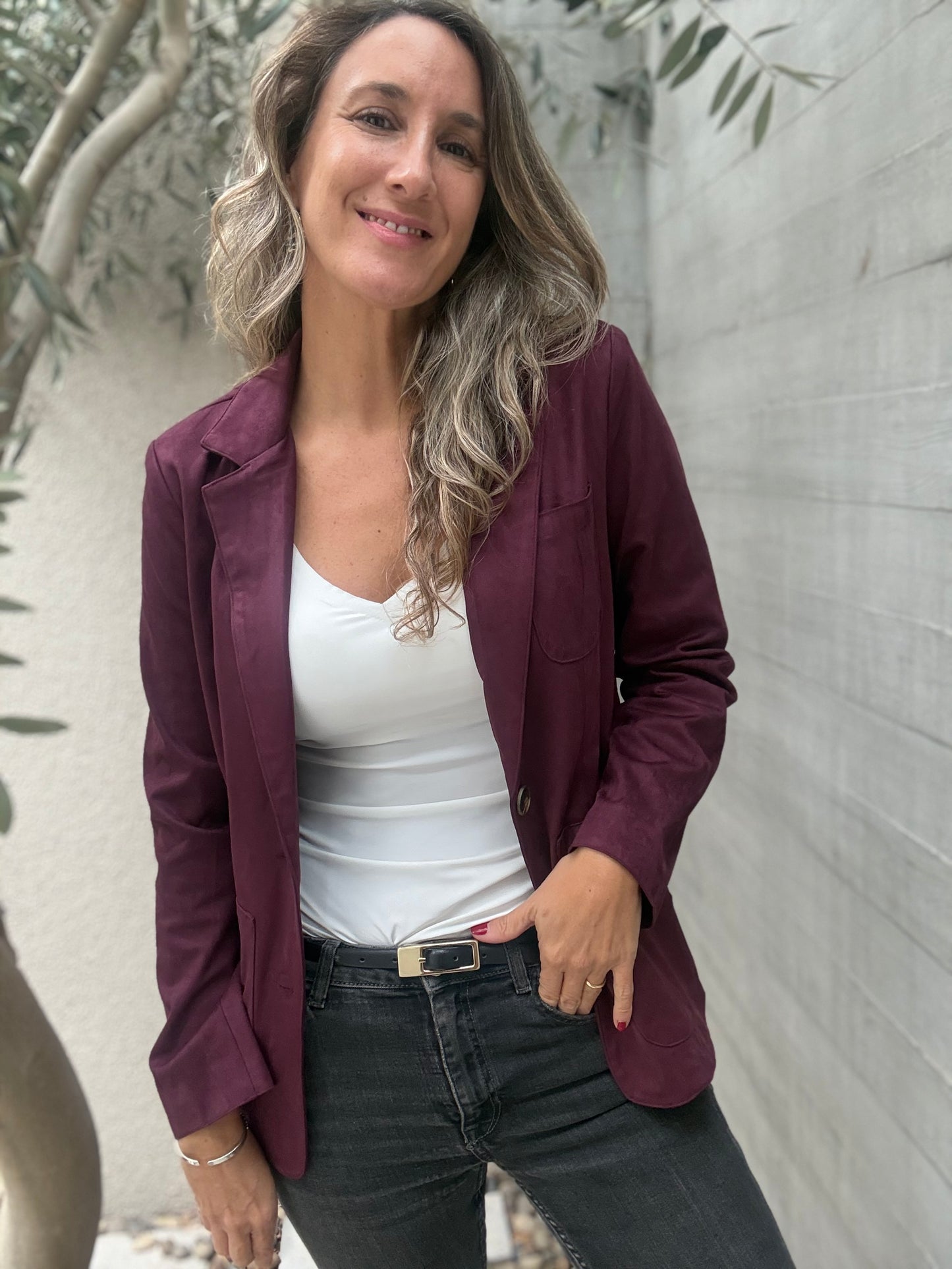 Blazer Galicia borgoña