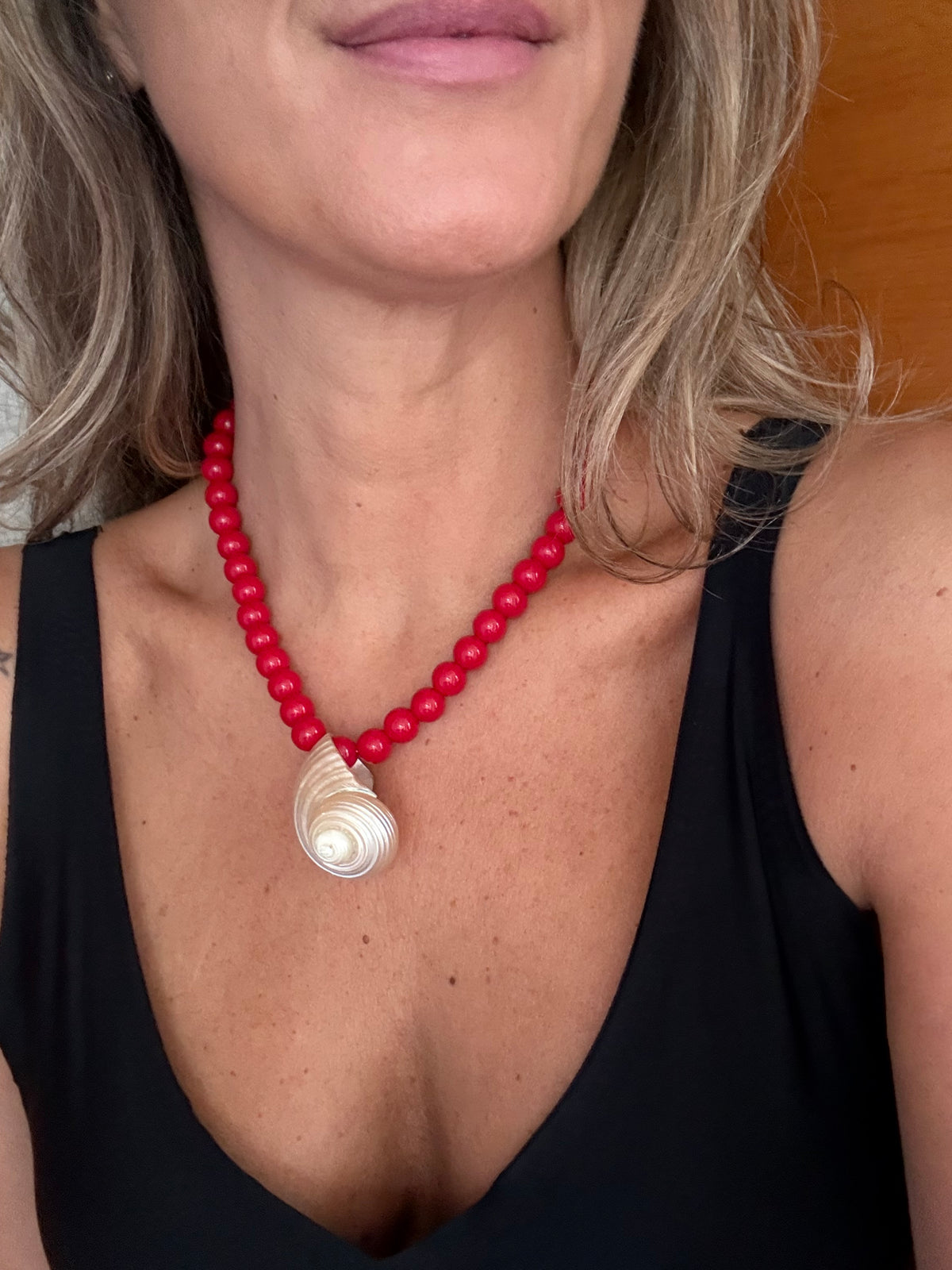 Collar Conchita rojo