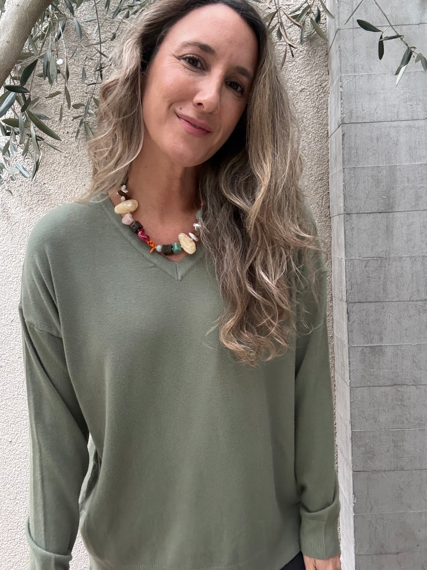 Sweater básico Barceloneta verde