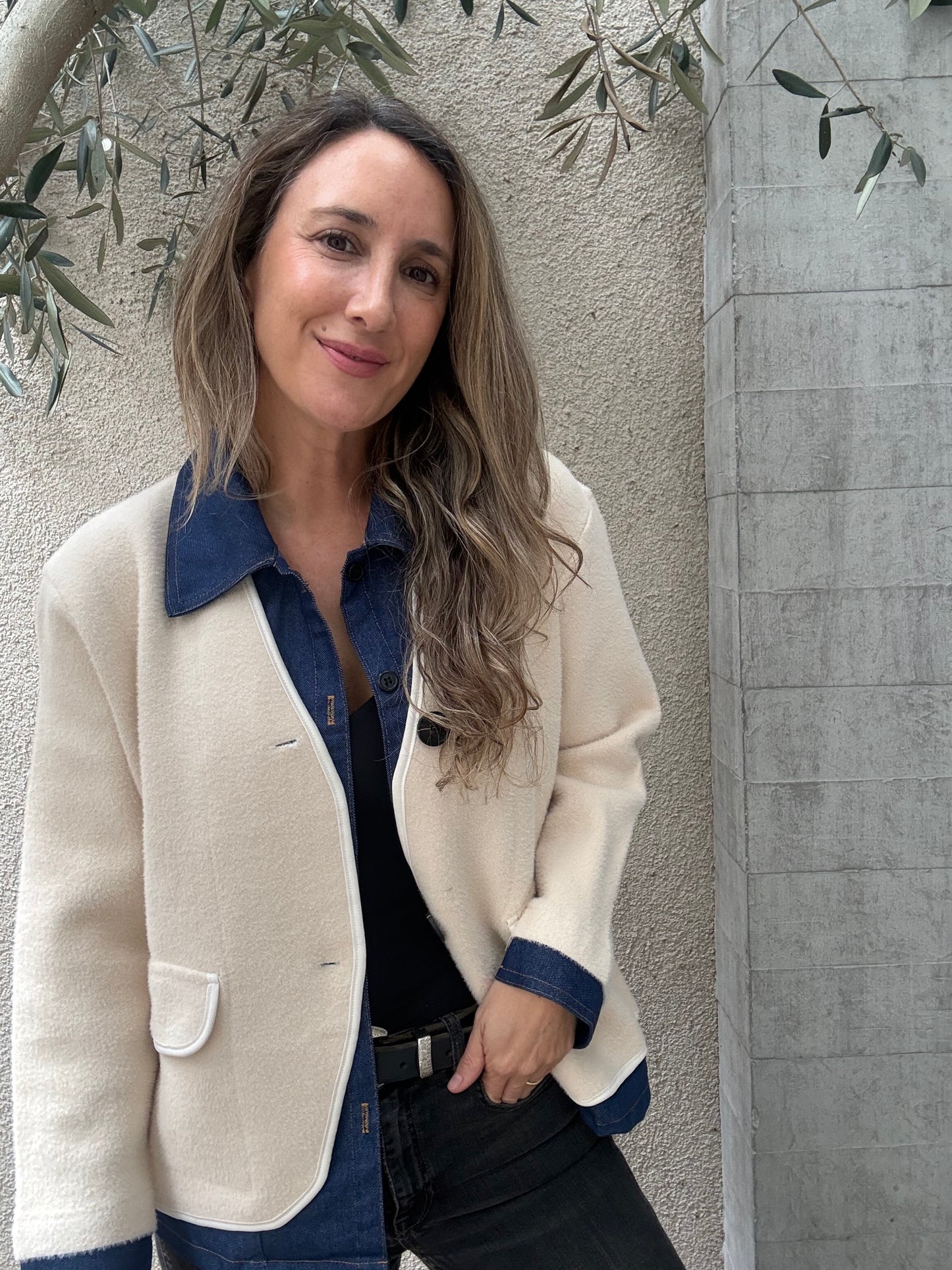 Chaqueta/camisa crudo