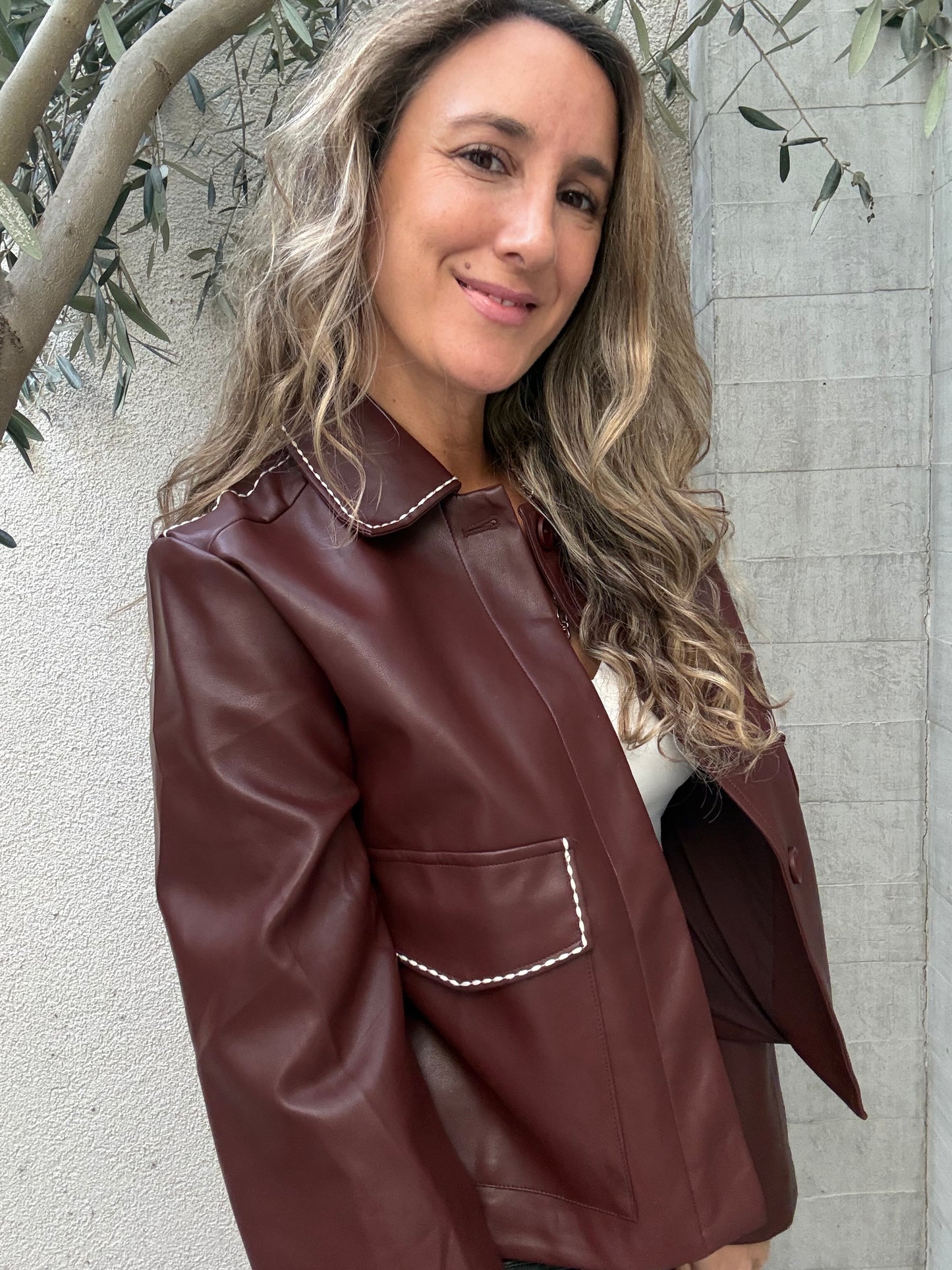 Chaqueta Venecia  burdeo