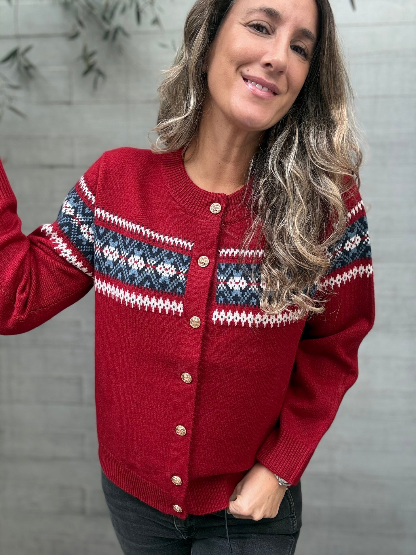 Sweater andaluza burdeo