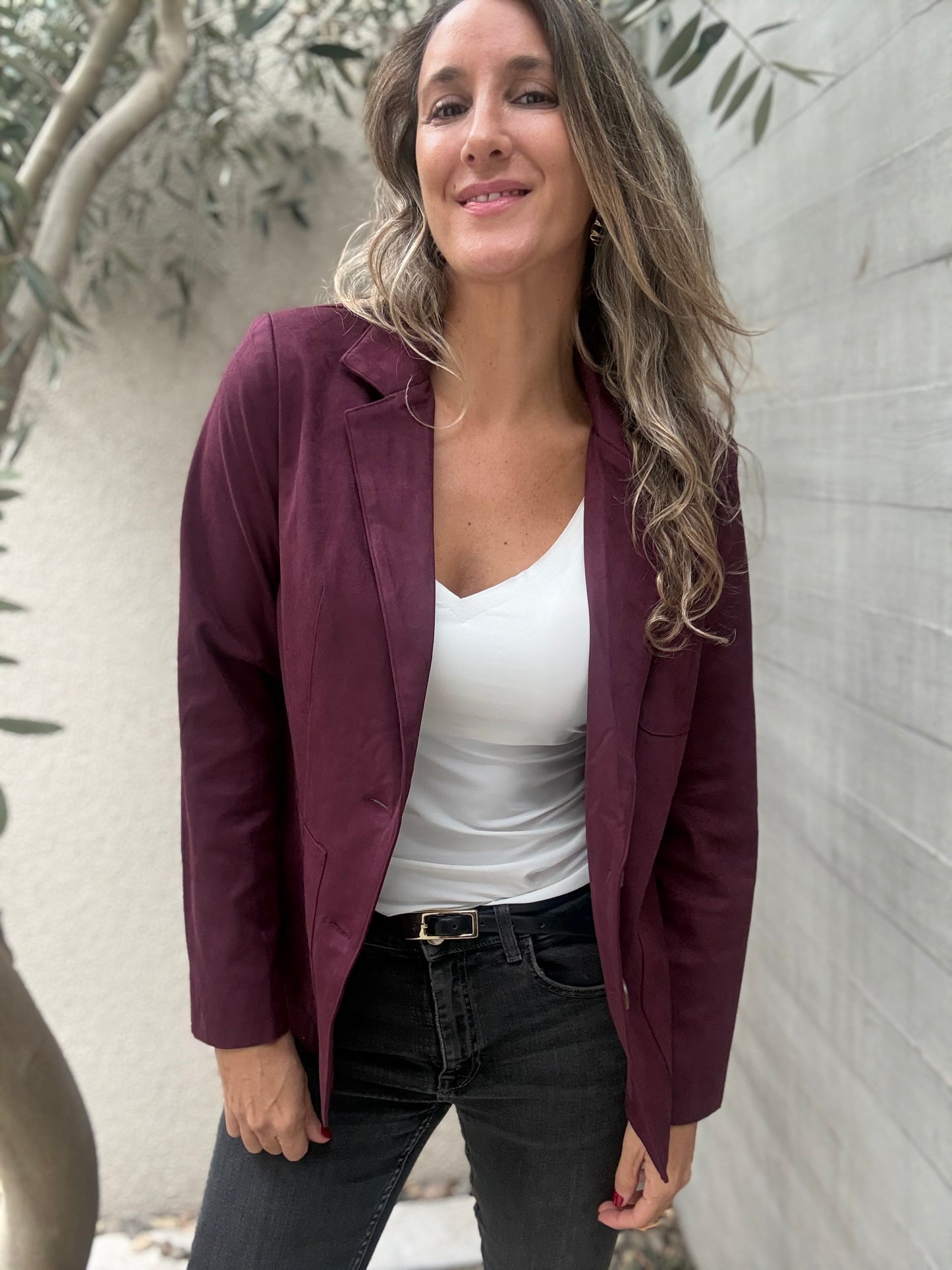Blazer Galicia borgoña