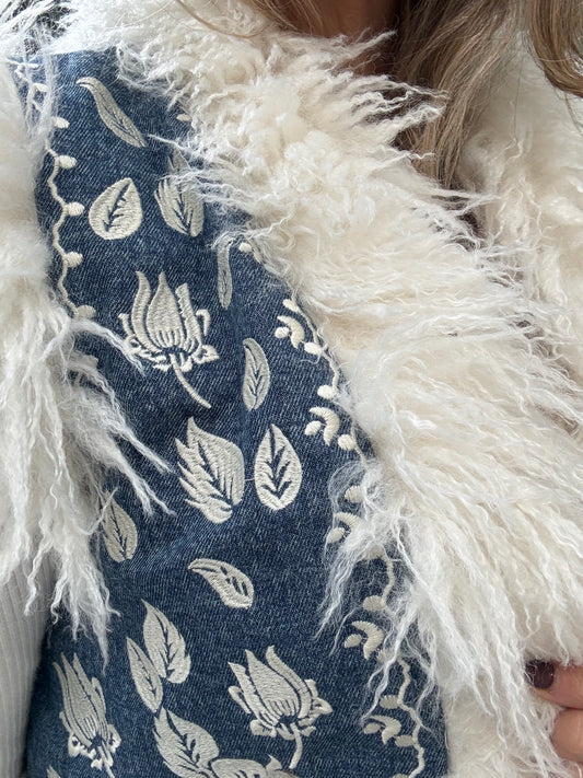 Chaqueta sin Mangas Peluda