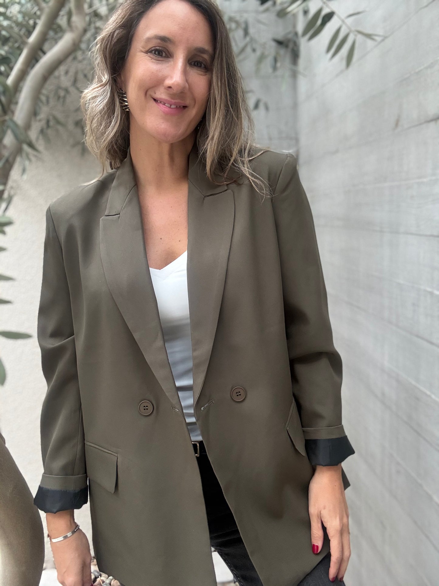 Blazer sastrero verde