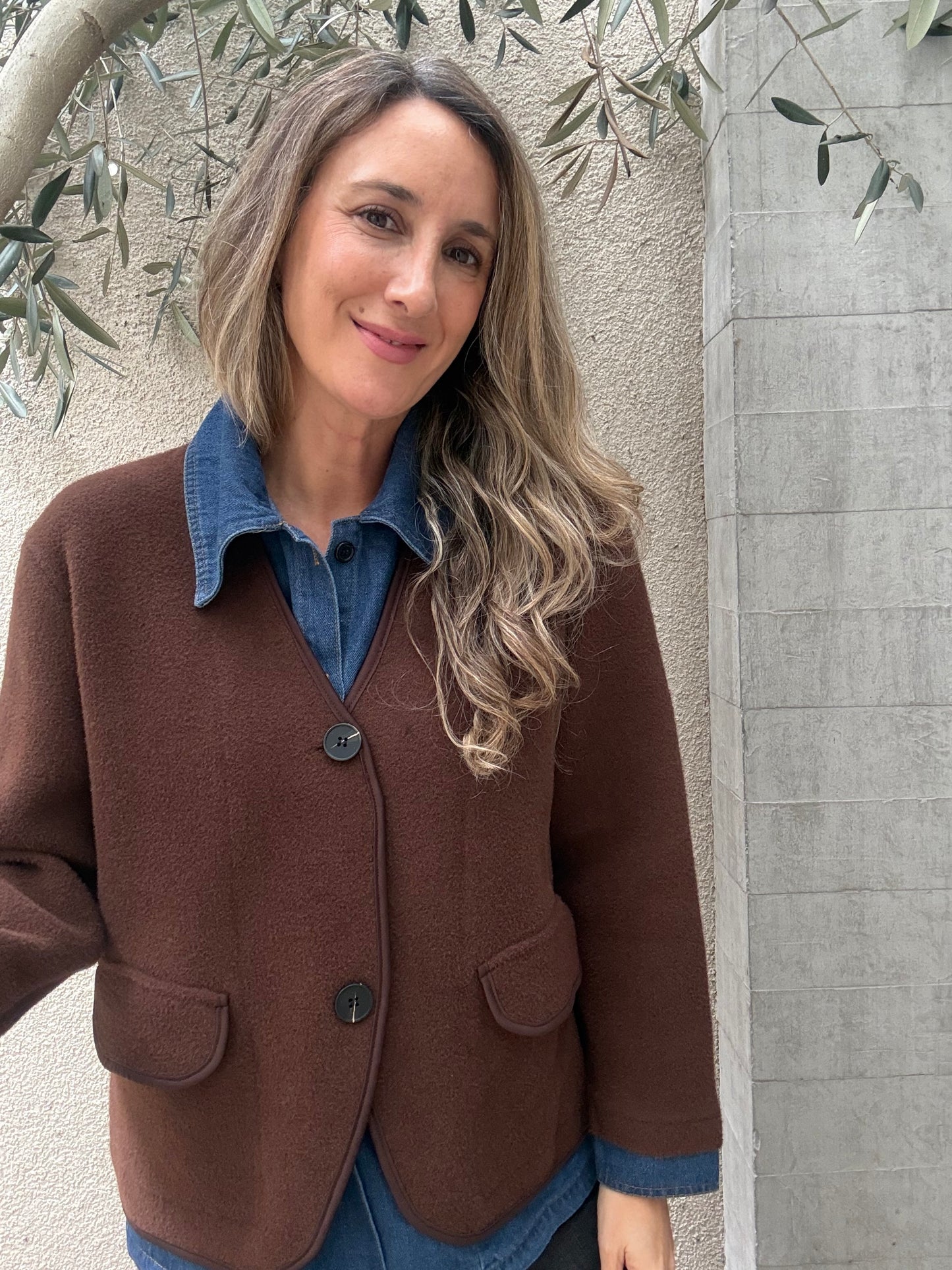 Chaqueta/camisa café