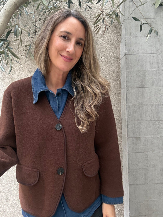 Chaqueta/camisa café