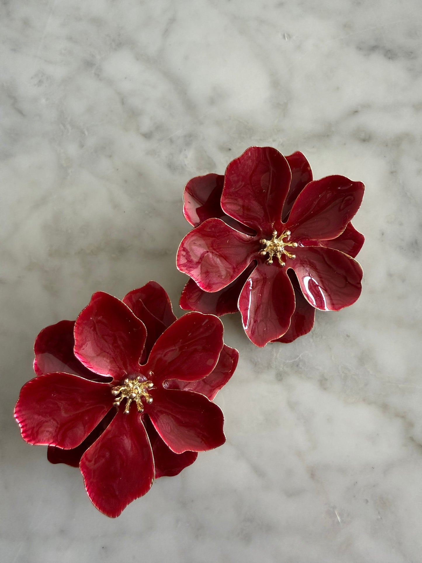 Aros Floral guinda