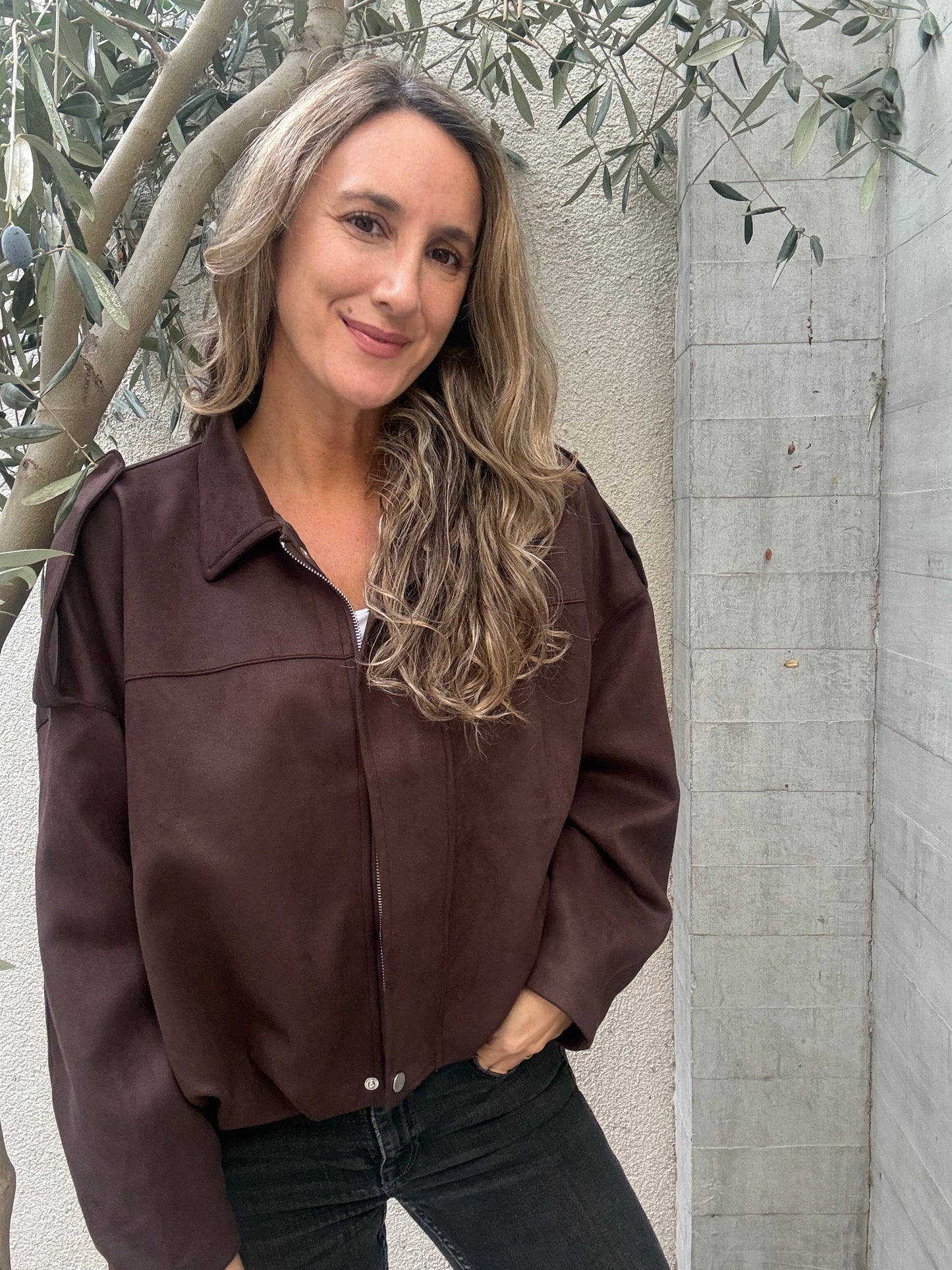 Chaqueta Asturiana café oscuro