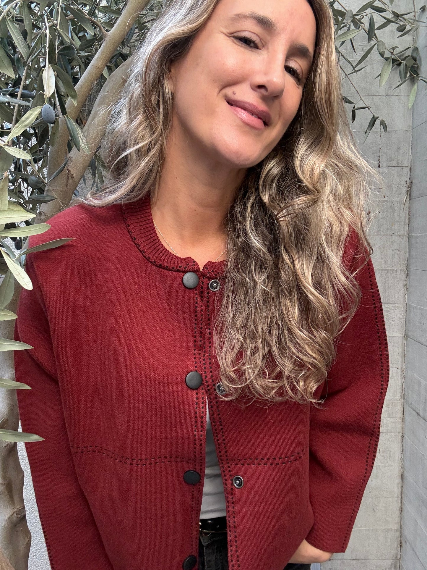 Chaqueta burgos burdeo