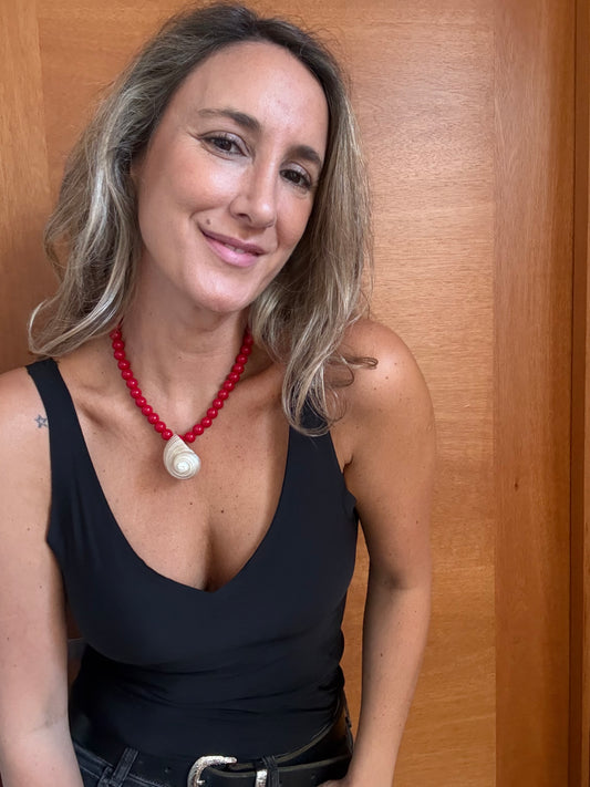 Collar Conchita rojo