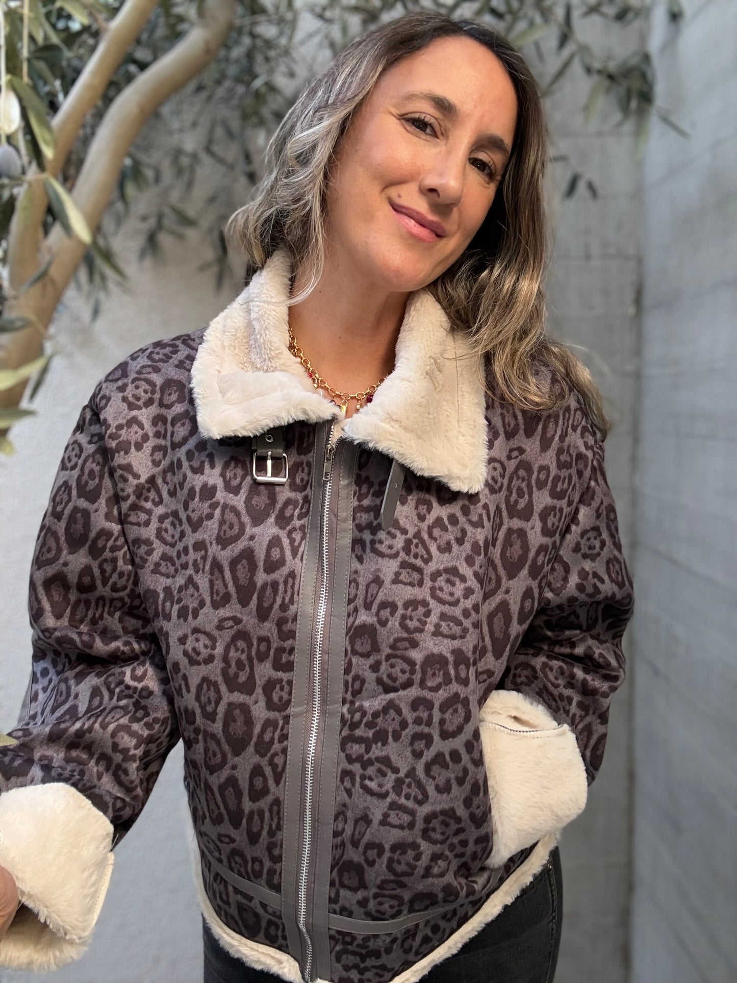 Chaqueta chiporro gris