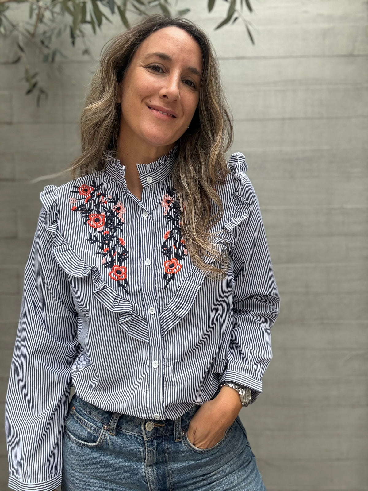 Blusa Getafe azul oscuro