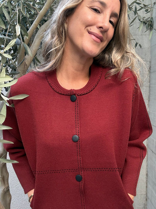 Chaqueta burgos burdeo