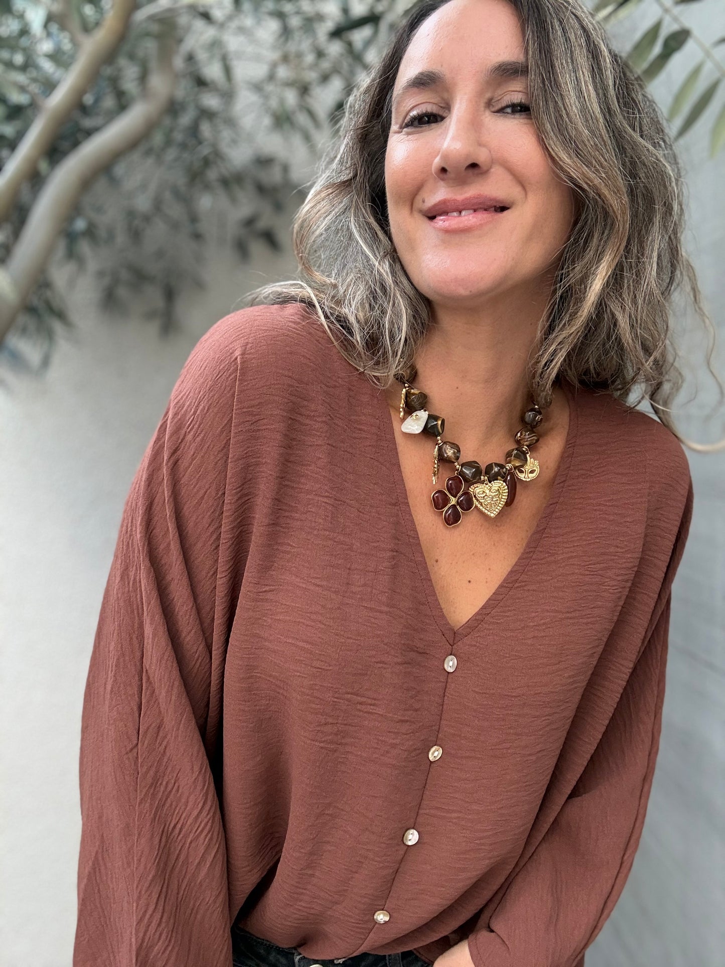 Blusa Lugo café