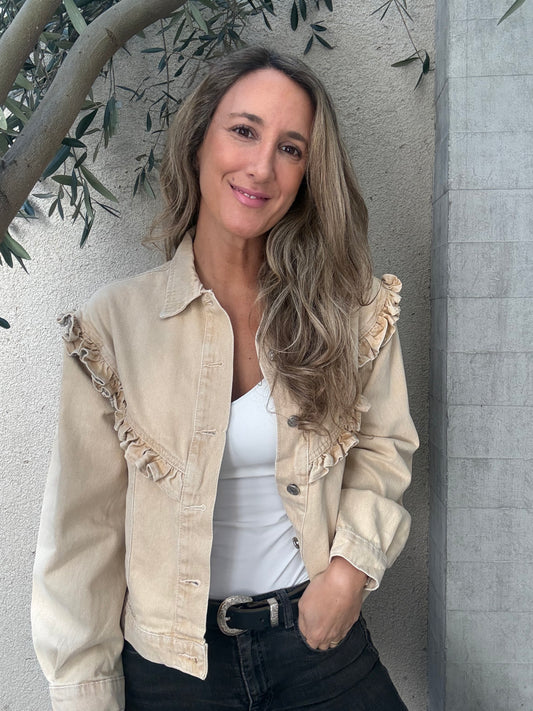 Chaqueta jeans Mallorca mostaza claro