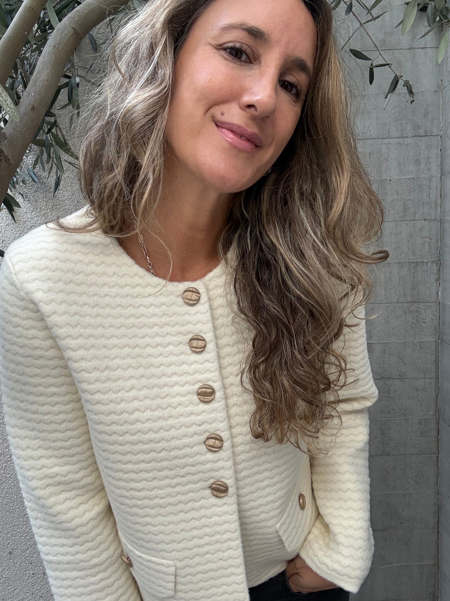 Chaleco/chaqueta Girona crema