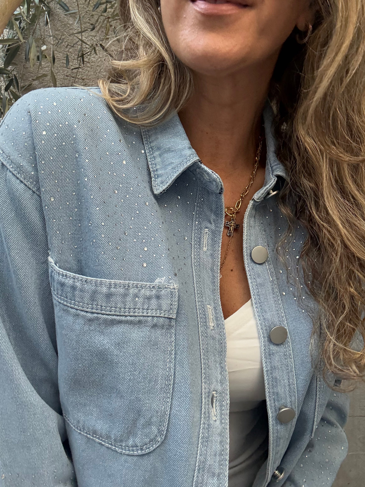 Camisa jeans Girona Celeste