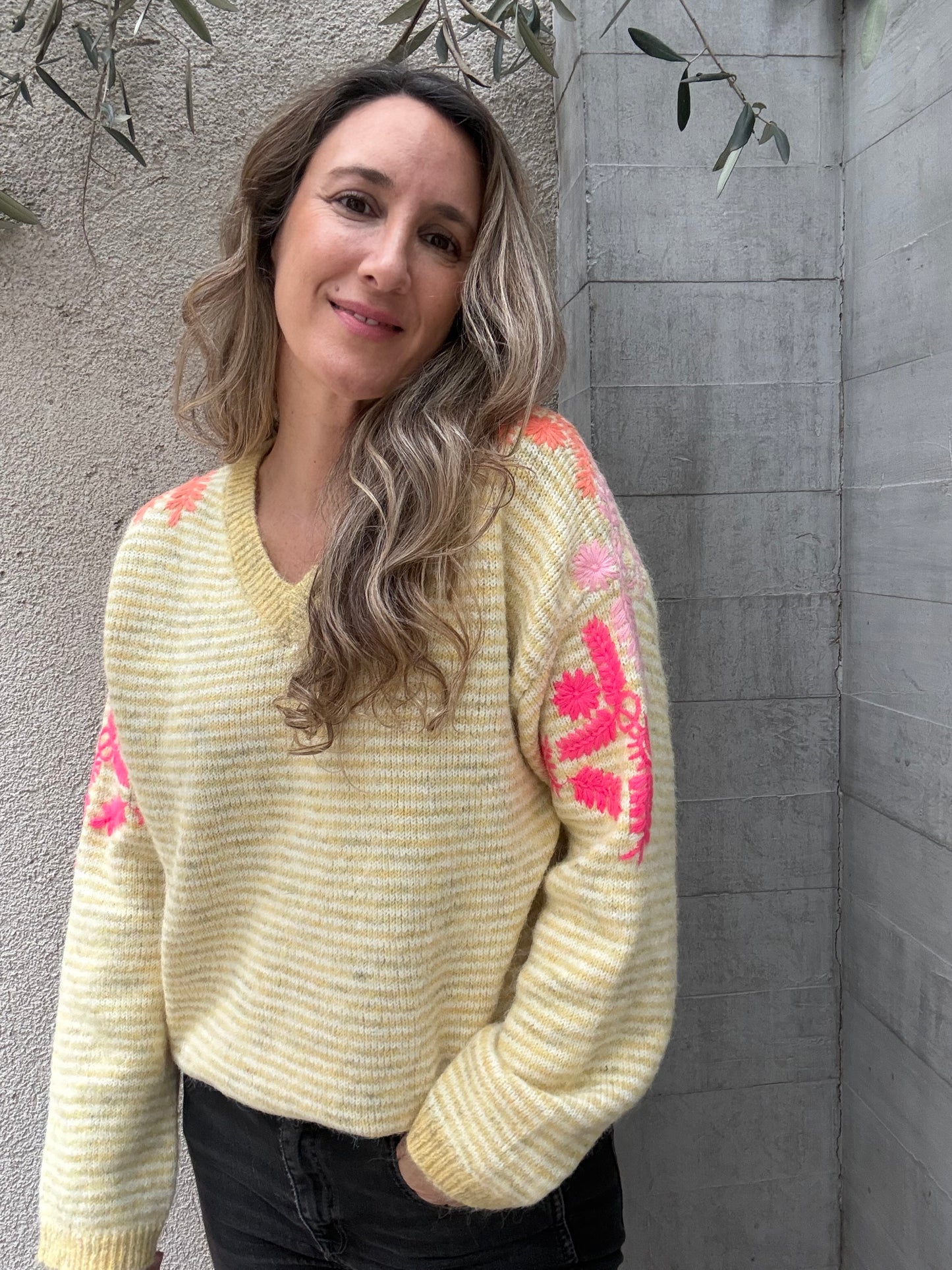 Chaleco floral amarillo