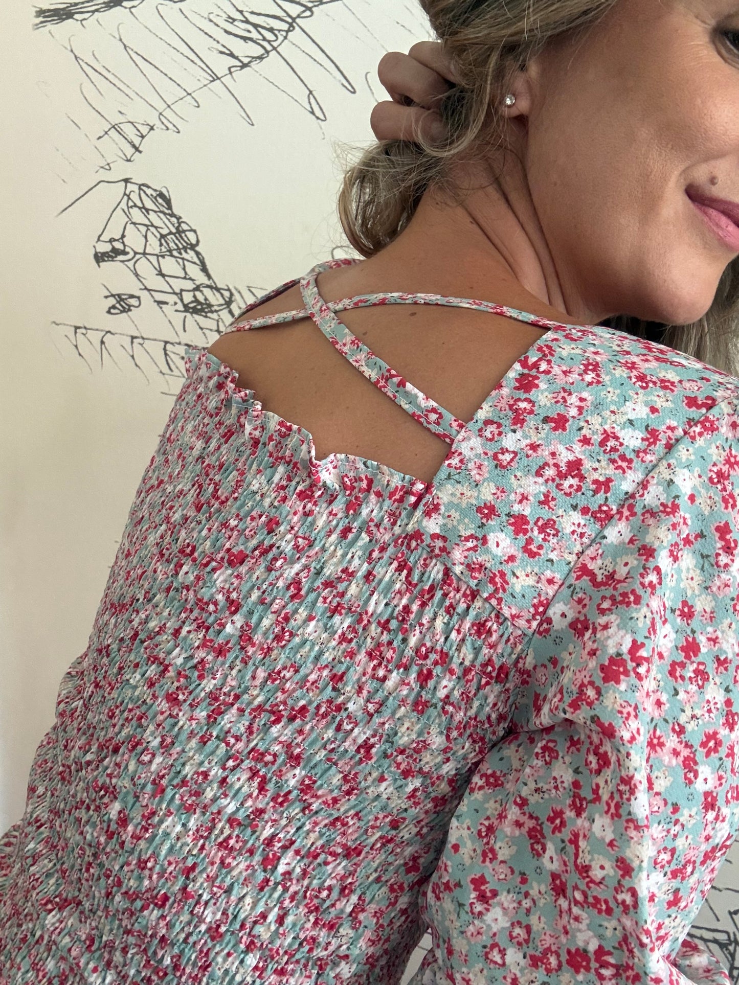 Polera Zaragoza turquesa