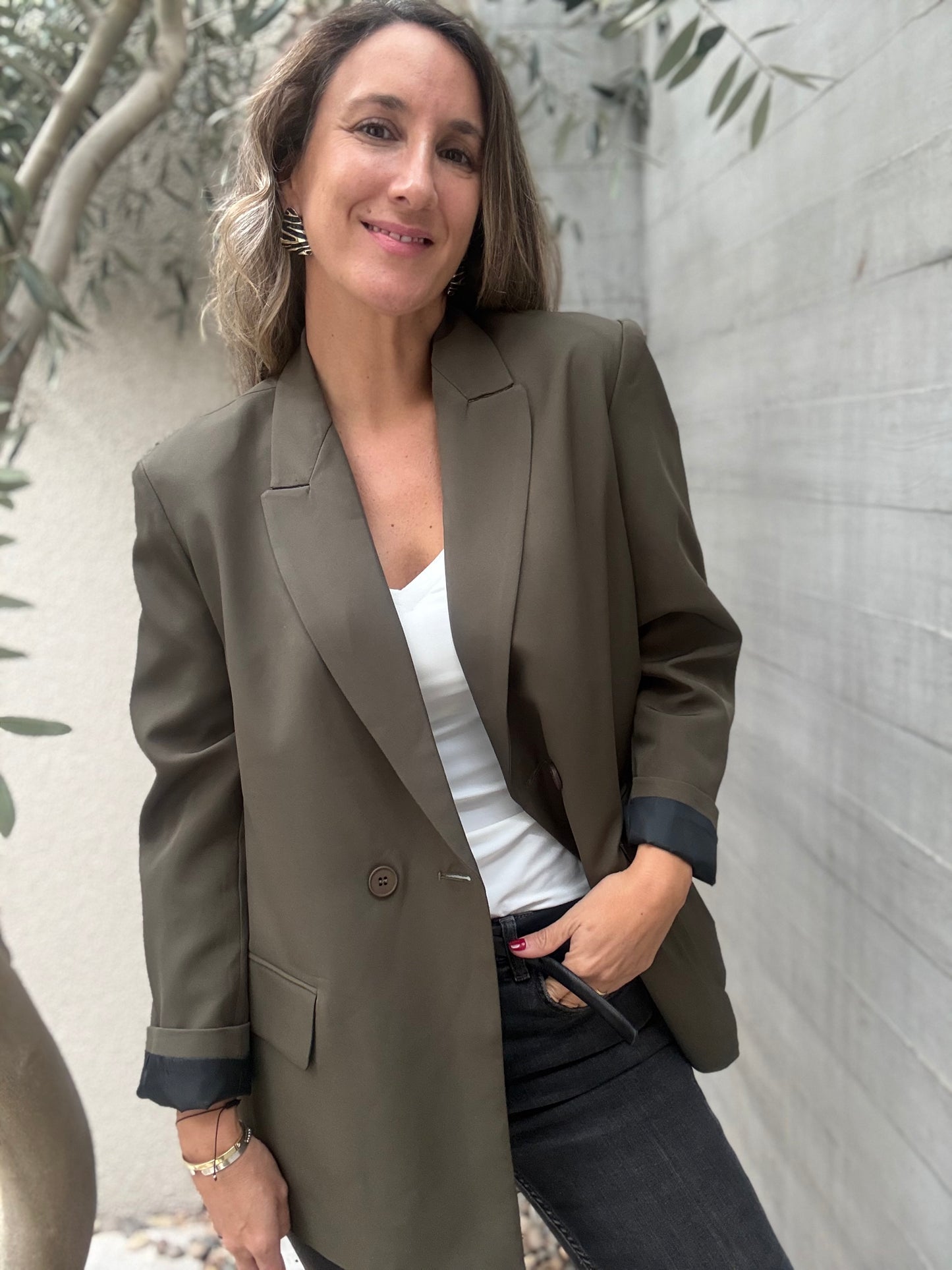 Blazer sastrero verde
