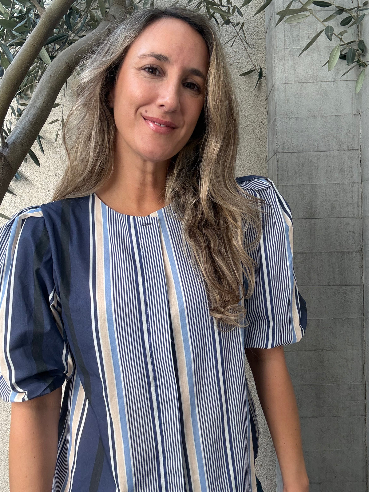 Blusa rayas azul