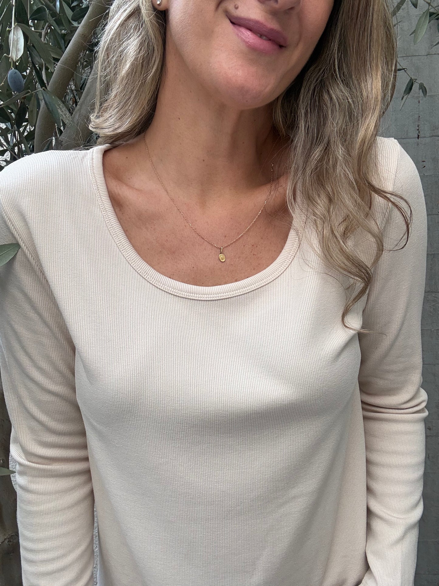Polera simple microfibra crudo