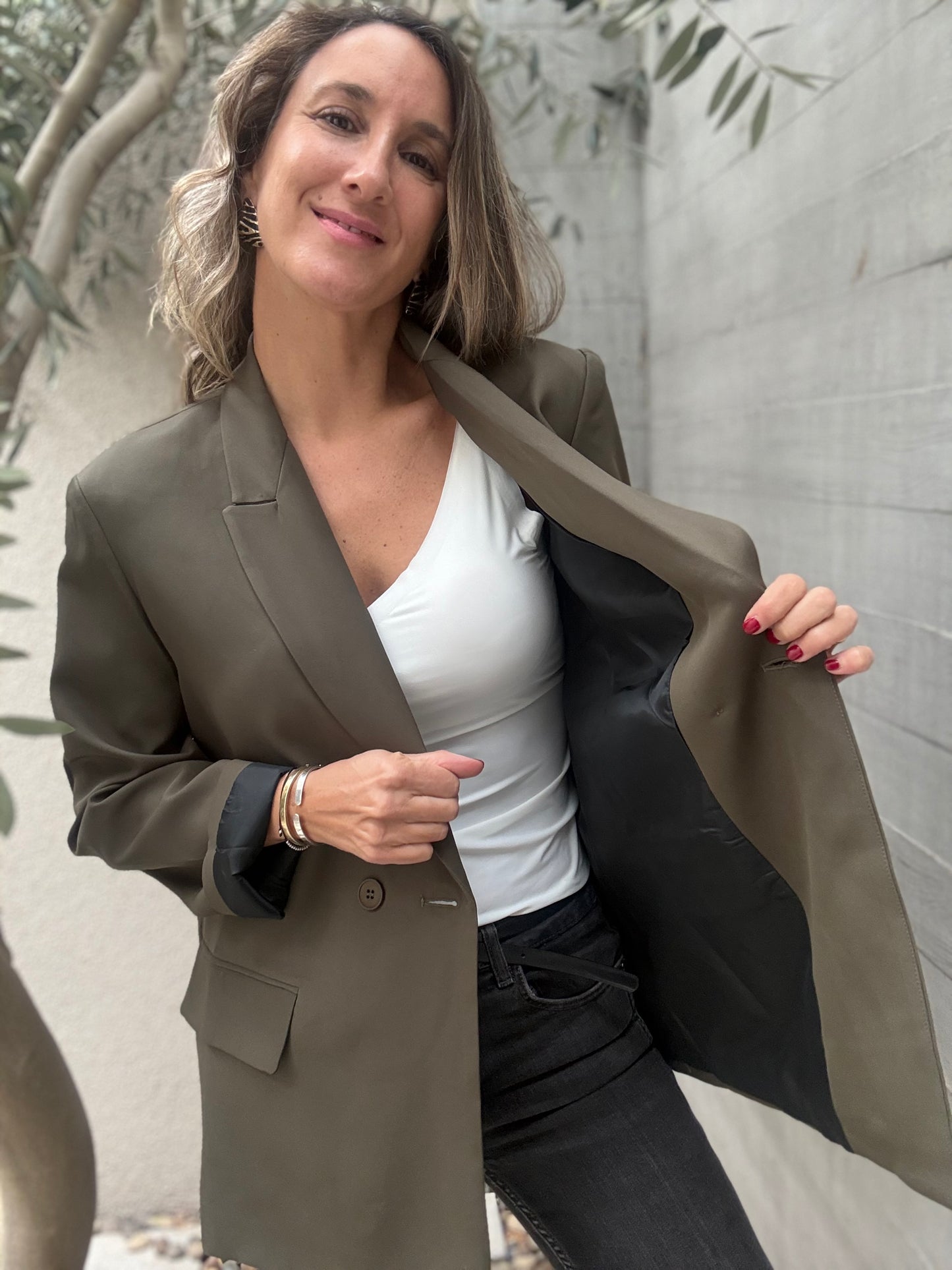 Blazer sastrero verde