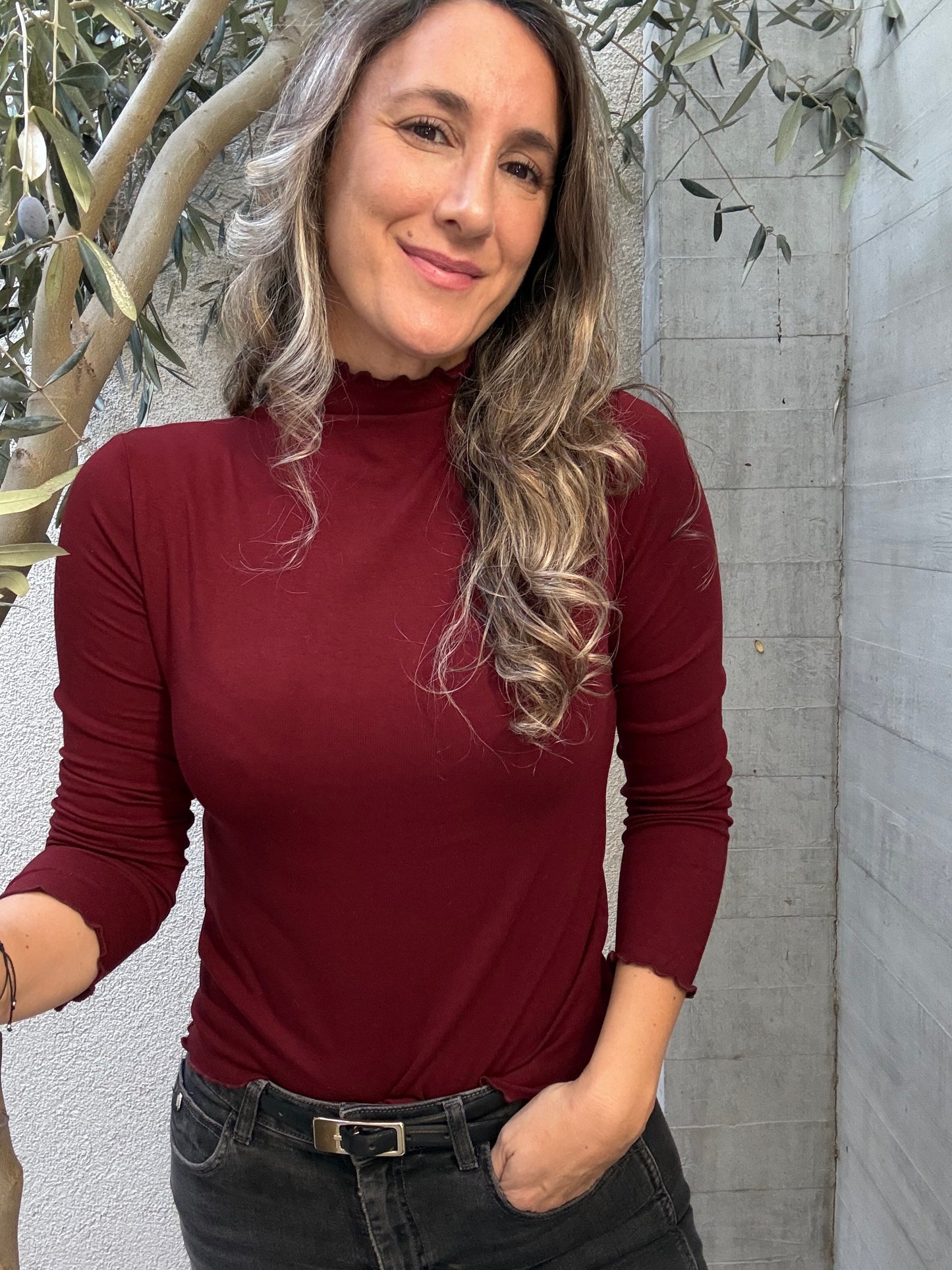 Polera Murcia burdeo