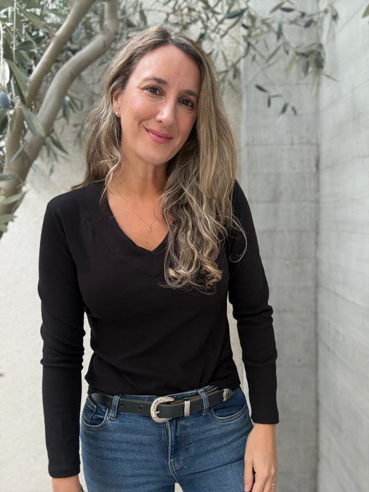 Polera Microfibra negra