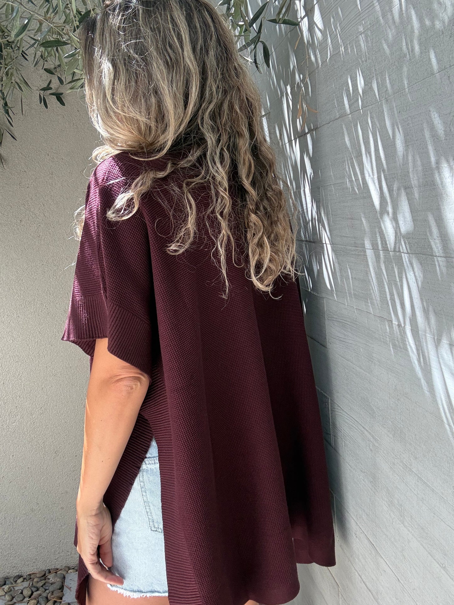 Poncho Andalucía burdeo