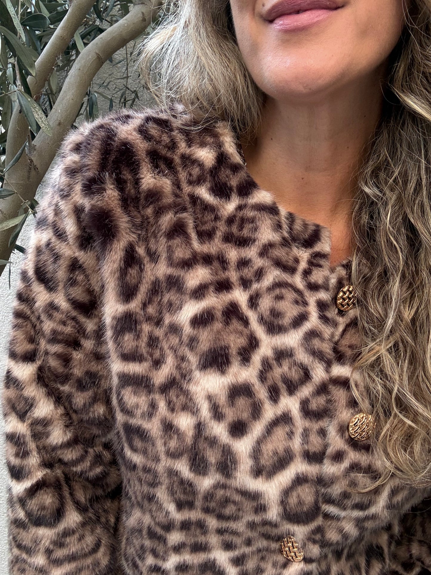 Chaqueta peluda print