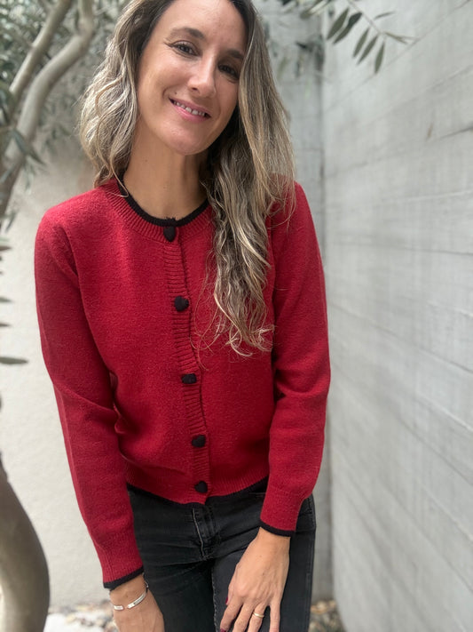 Sweater corazón rojo
