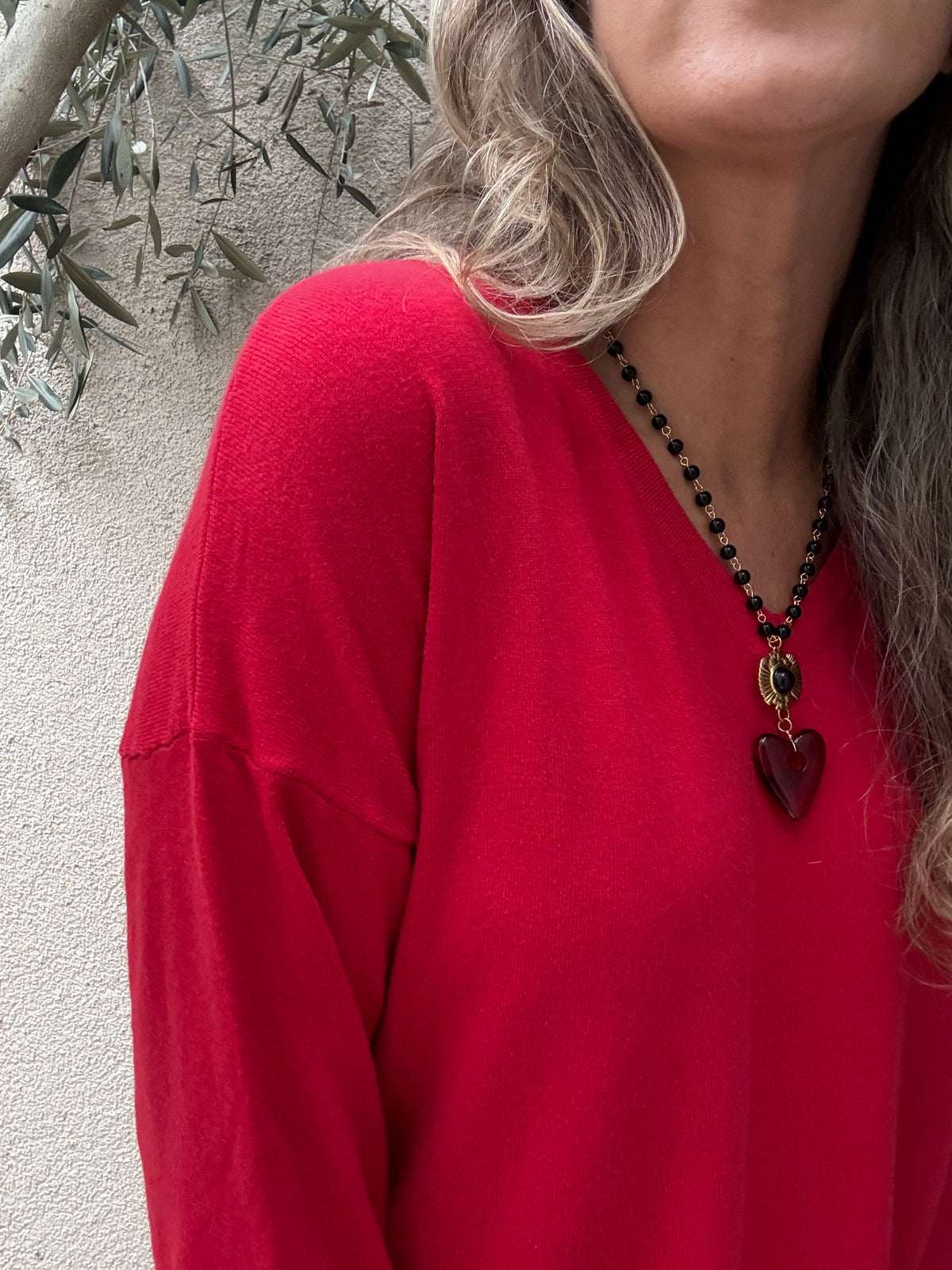 Sweater básico Barceloneta rojo