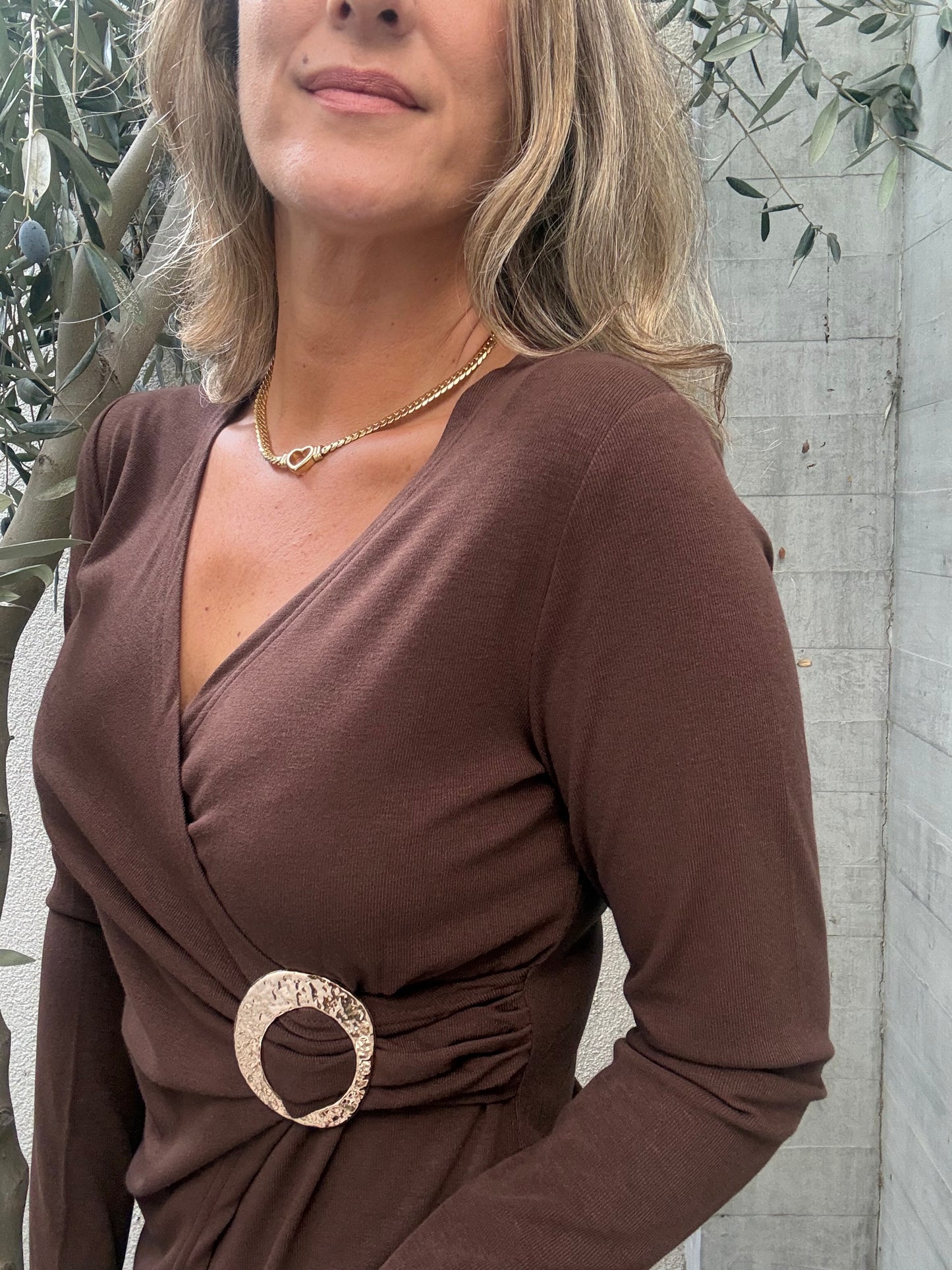 Polera argolla café