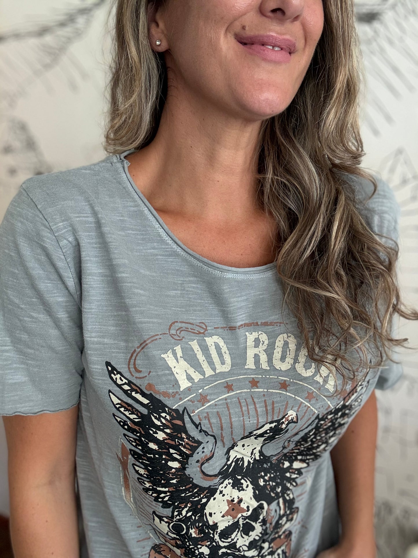Polera rock gris