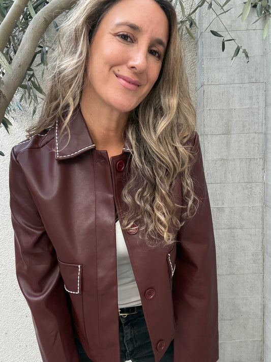 Chaqueta Venecia  burdeo