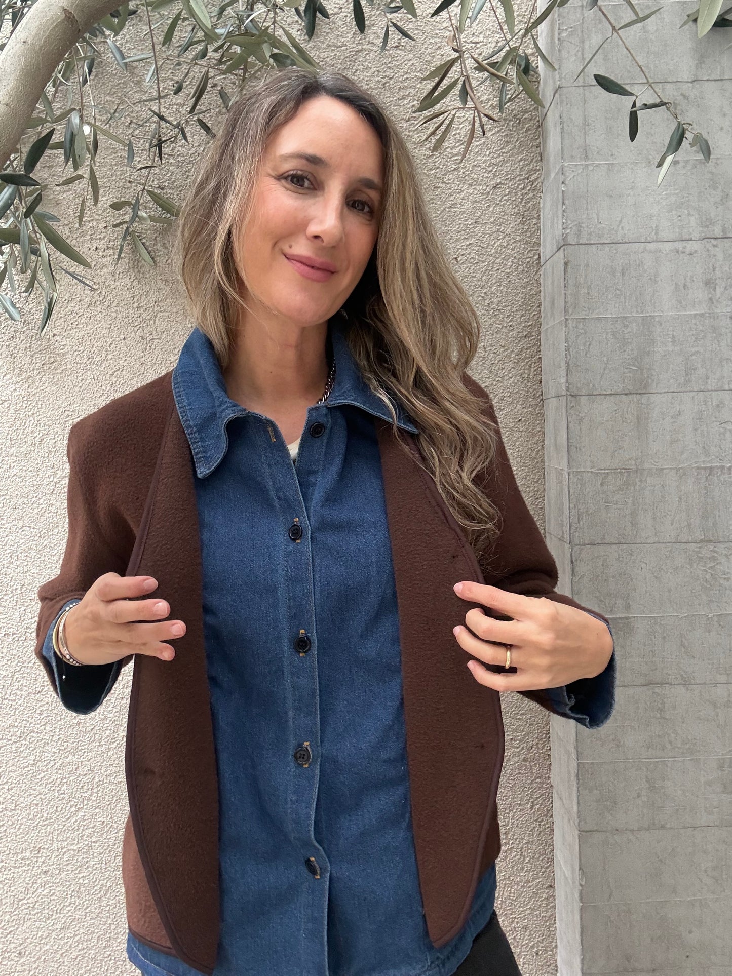 Chaqueta/camisa café