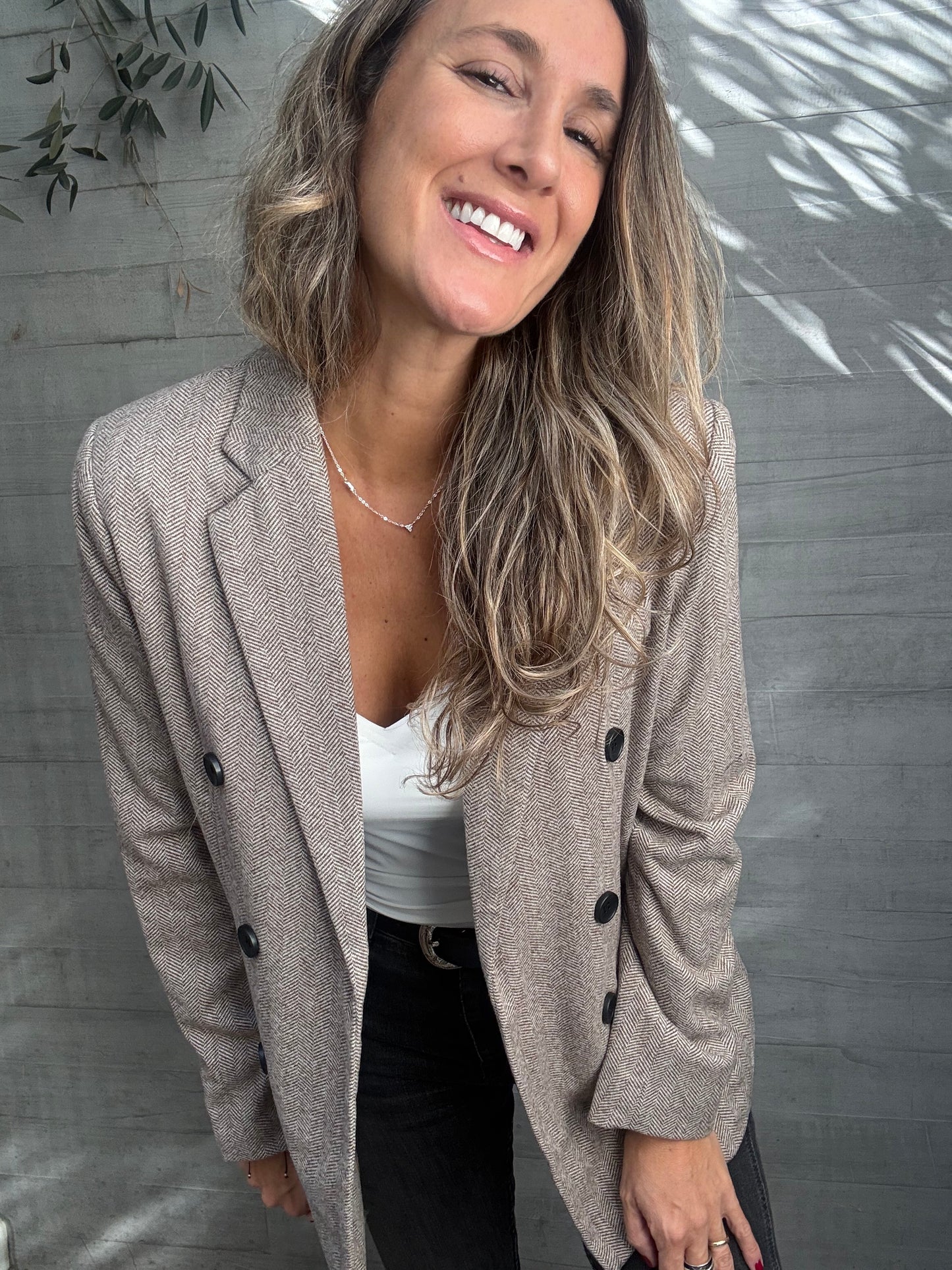 Blazer Inglés beige claro