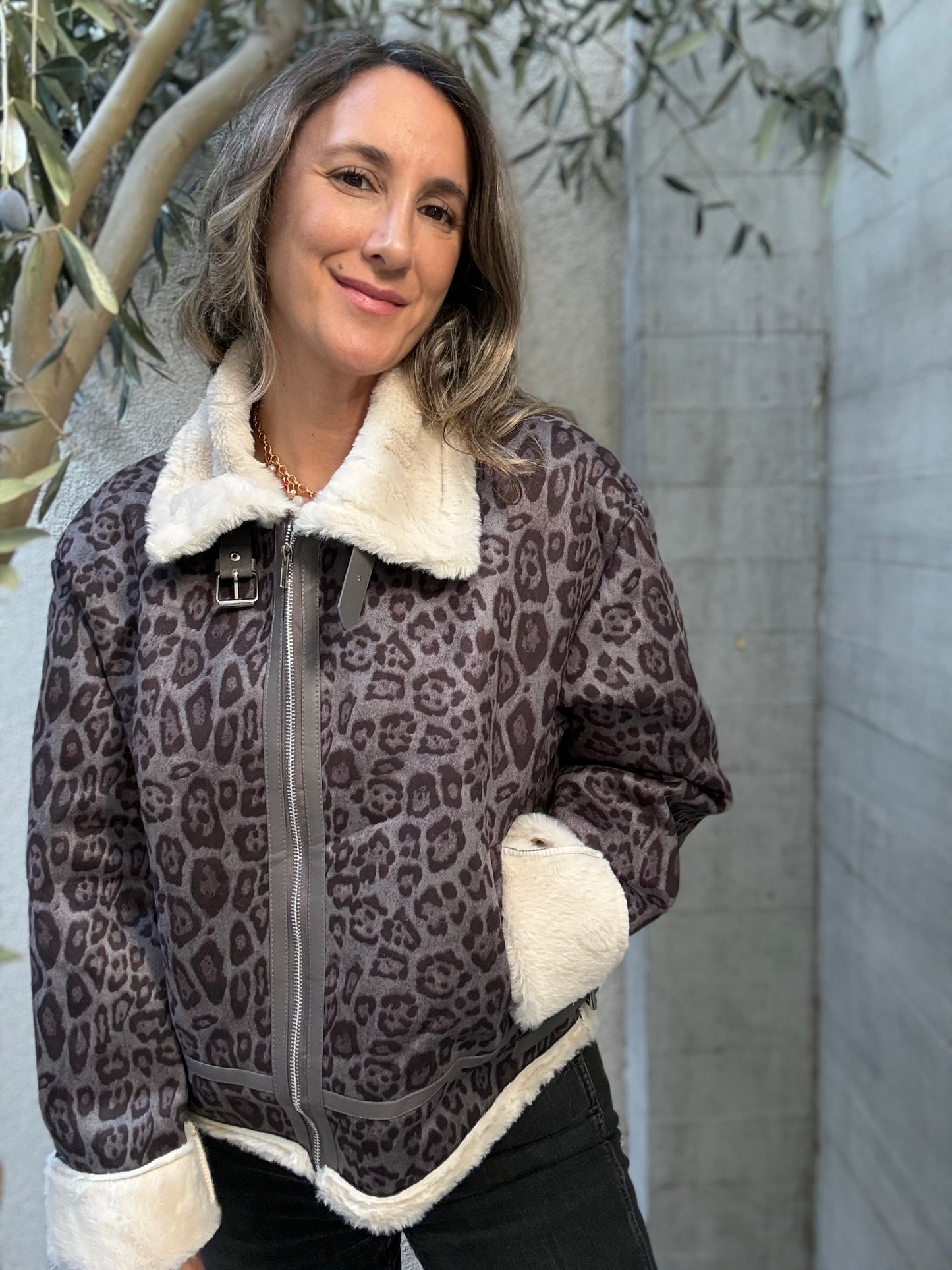 Chaqueta chiporro gris