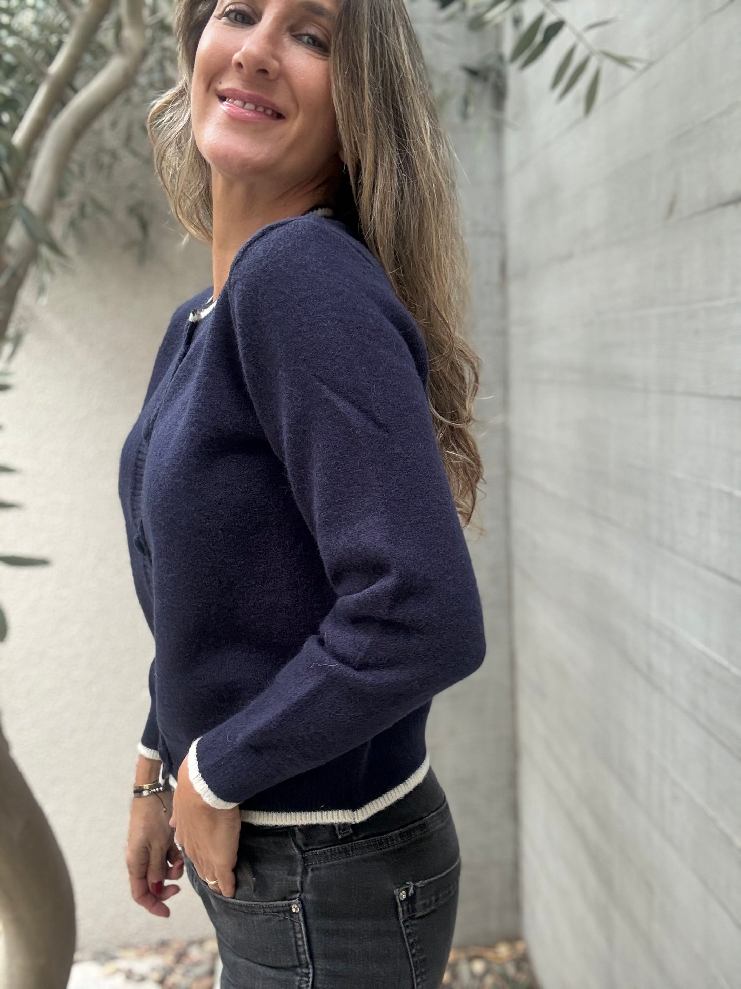 Sweater corazón azul