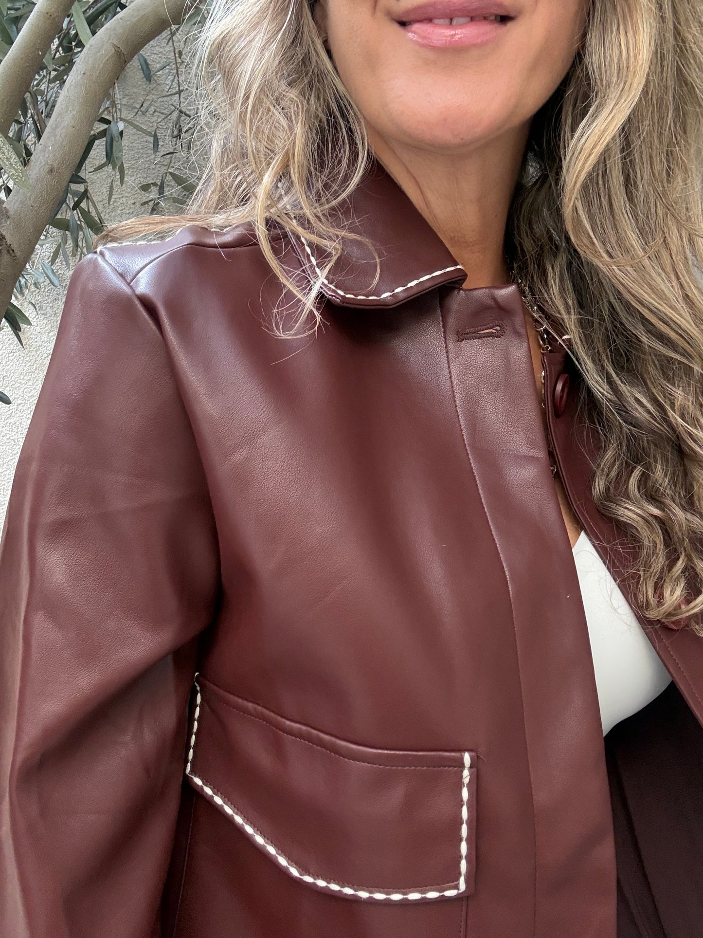 Chaqueta Venecia  burdeo