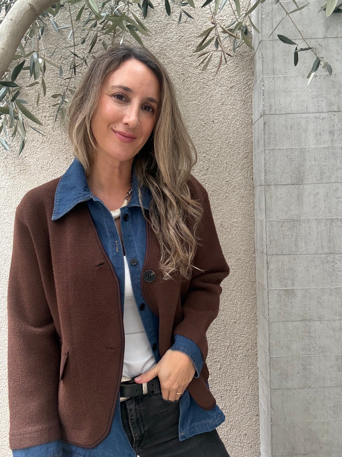 Chaqueta/camisa café