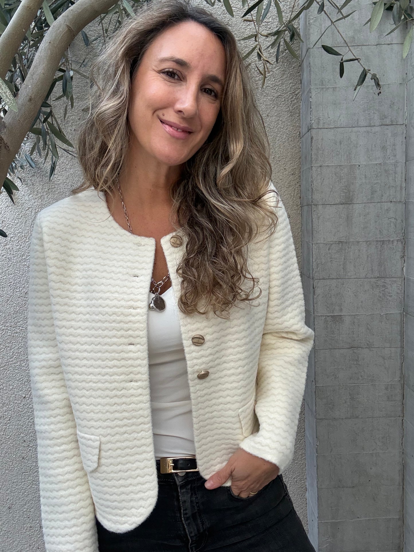 Chaleco/chaqueta Girona crema