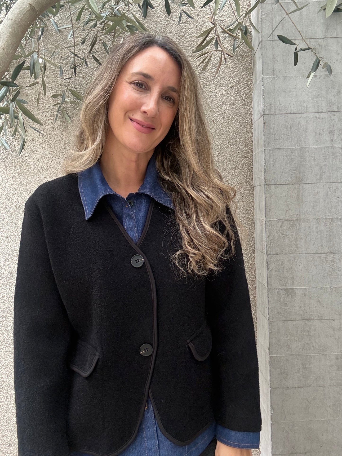 Chaqueta/camisa negro