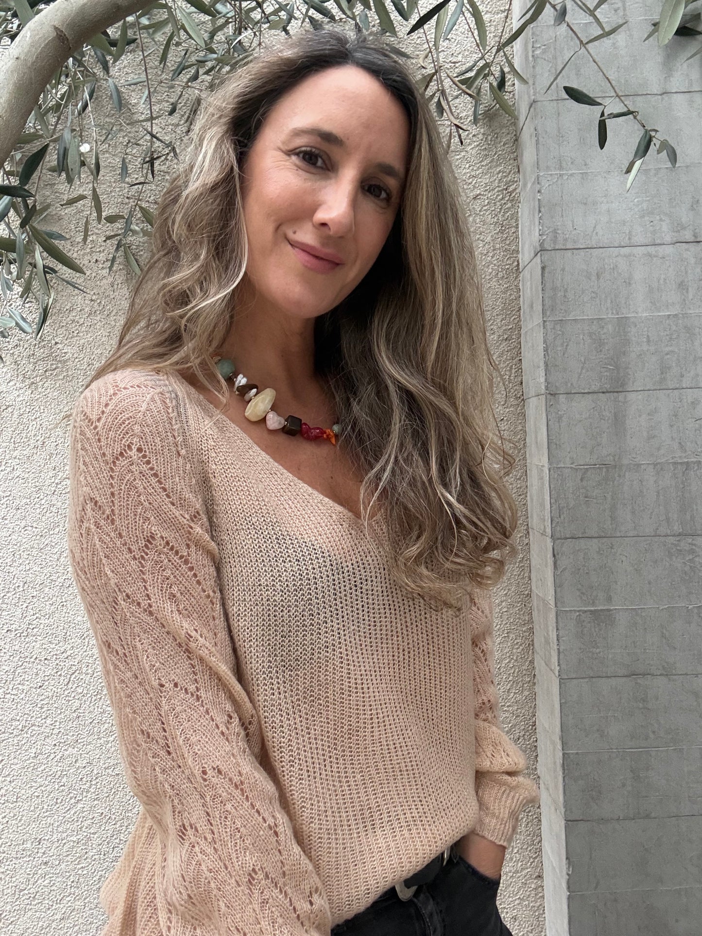 Chaleco natural beige
